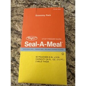 New Dazey Seal A Meal Boilable Cooking 50 Pouches NOS